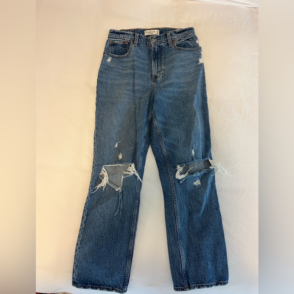 Abercrombie & Fitch Blue Distressed Women Jeans